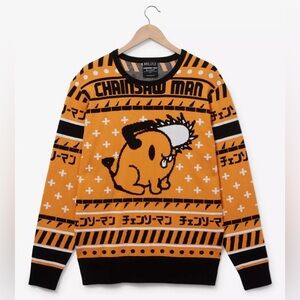 Chainsaw Man Orange Crewneck Sweater